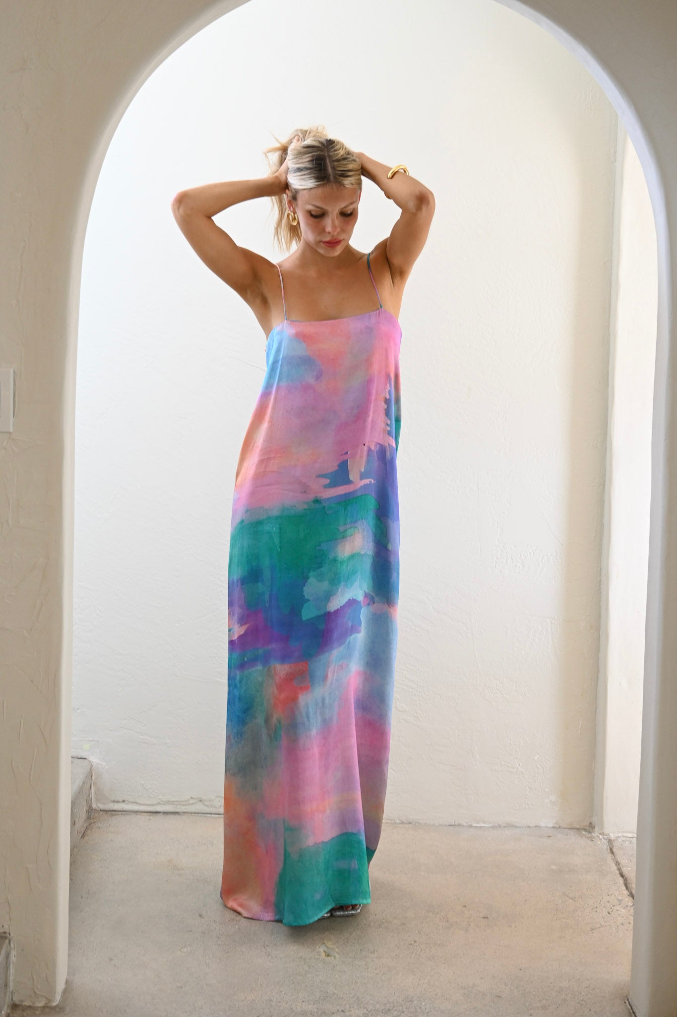 Cindy Maxi Dress — Watercolor