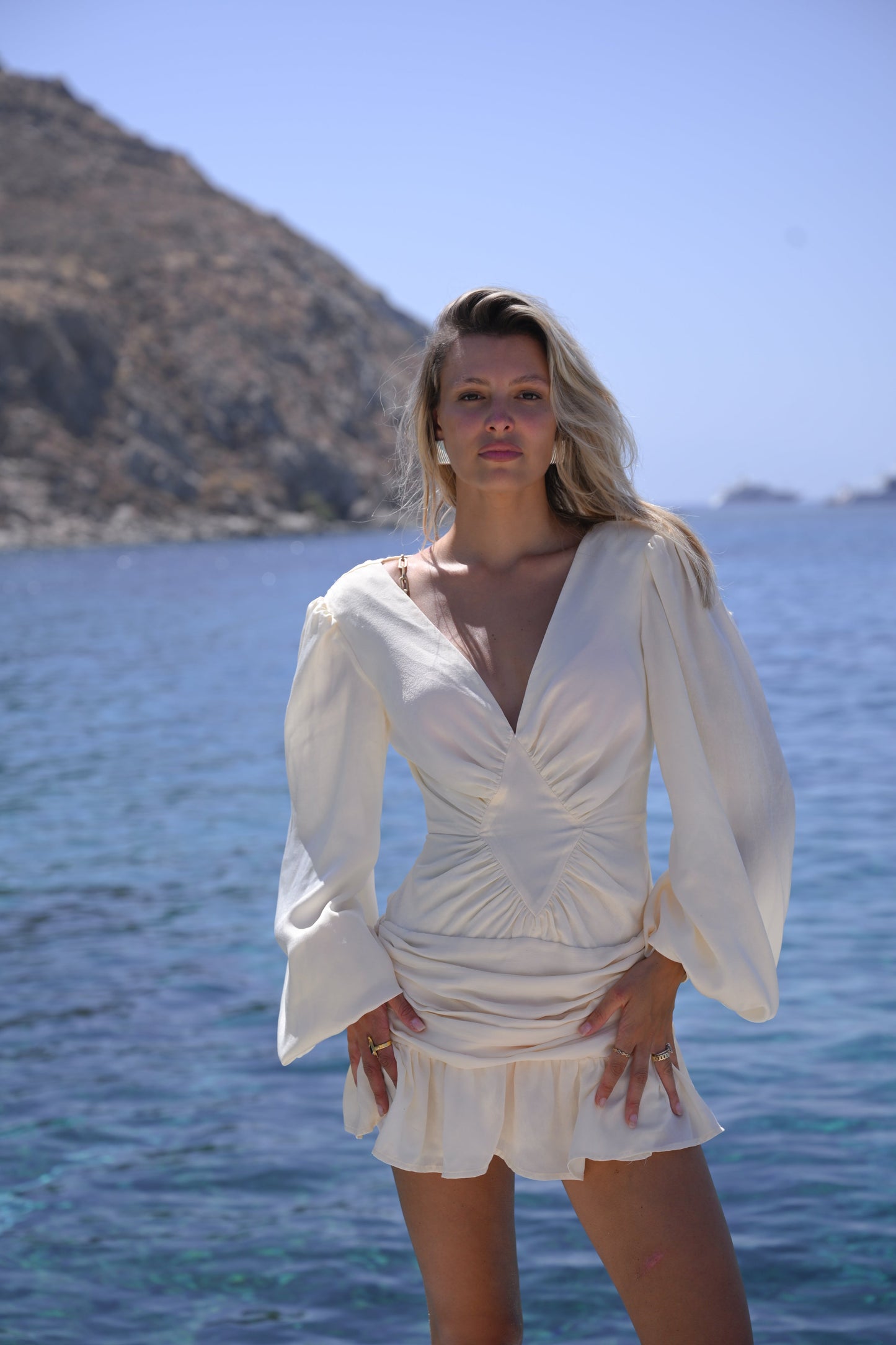 Evie Mini Dress – Ivory