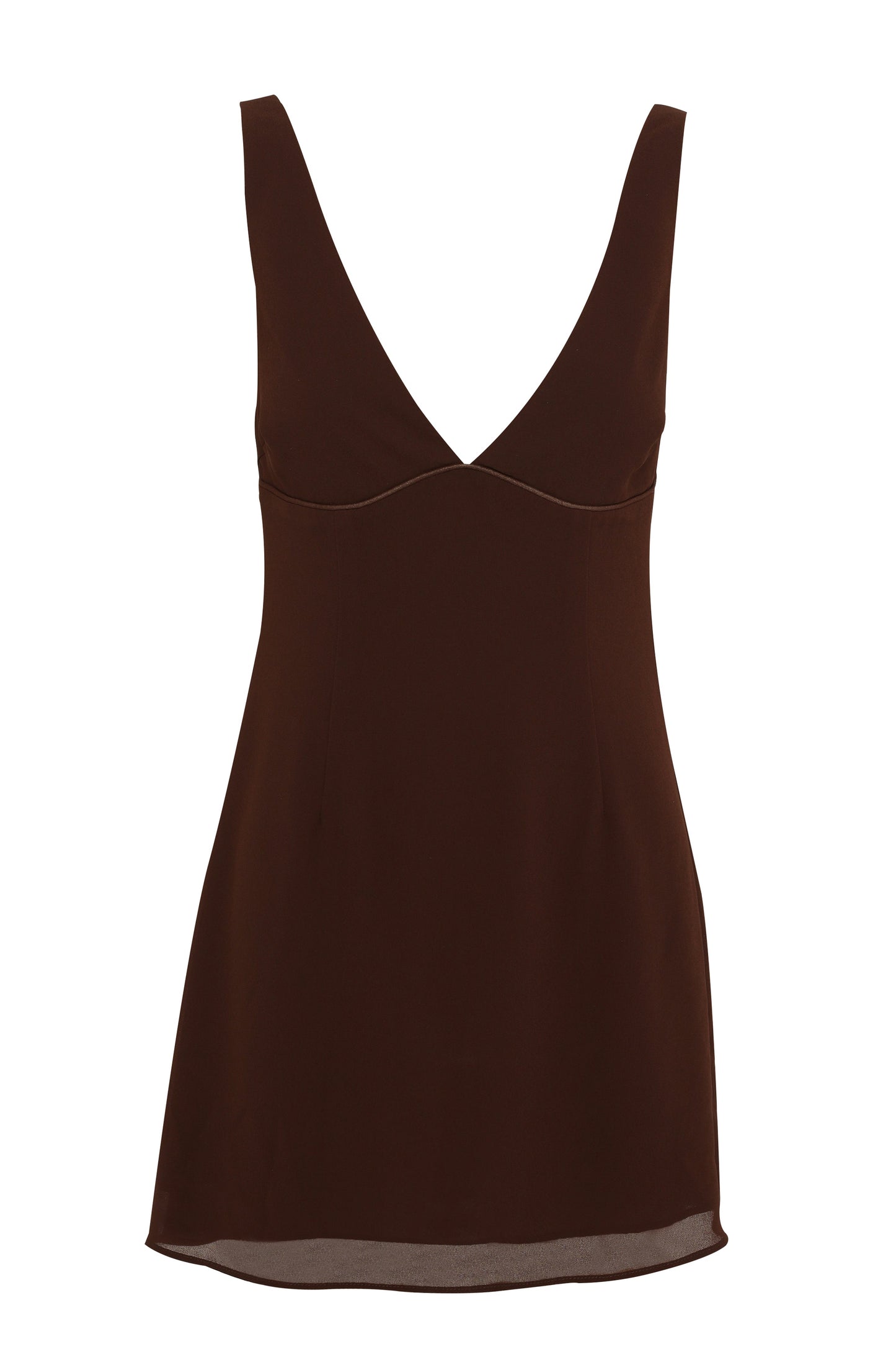 Elara Mini Dress - Chocolate