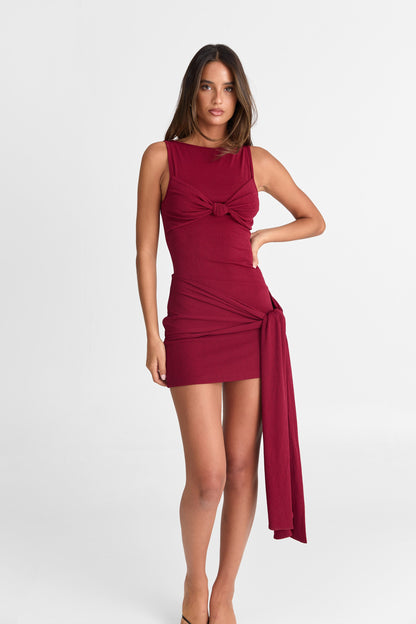 Isla Mini Dress - Ruby