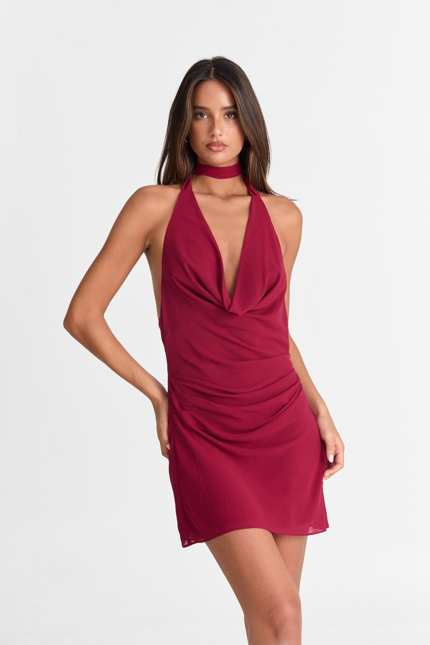 Faye Mini Dress - Ruby