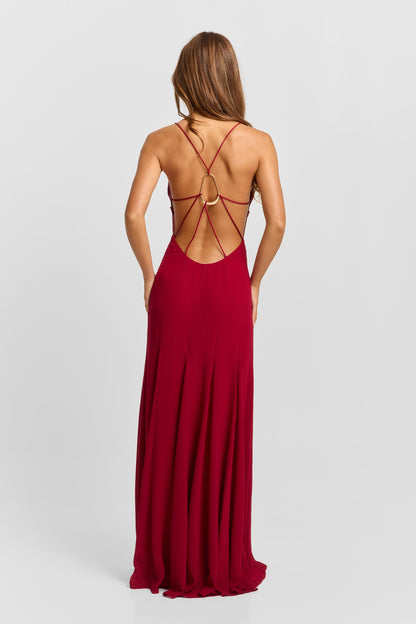 Electra Maxi Dress - Red