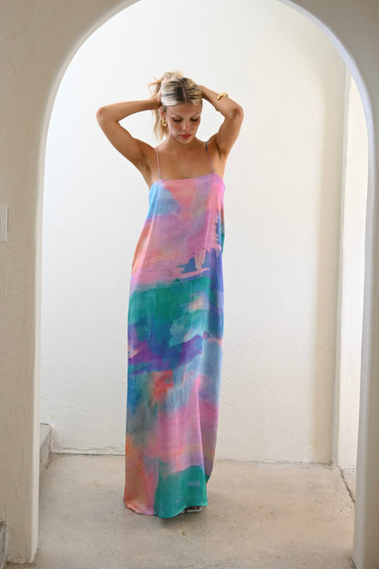 Cindy Maxi Dress — Watercolor