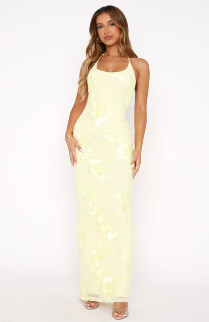Summer Ready Maxi Dress – Lemon Glow