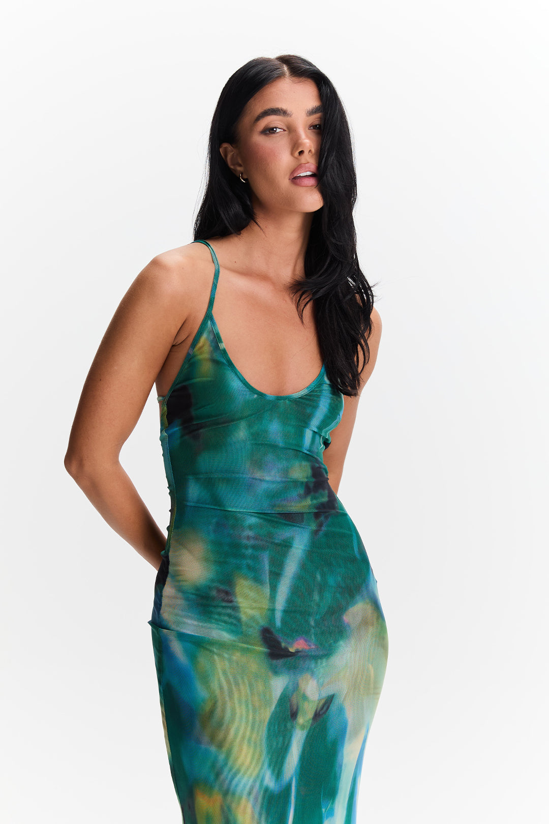 Vera Maxi Dress – Green Print