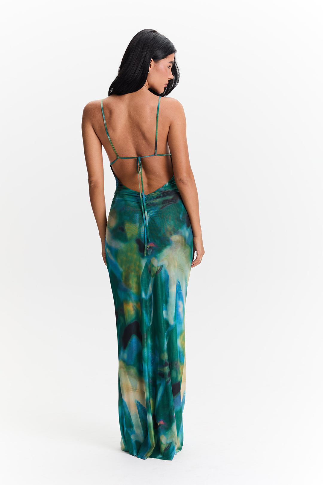 Vera Maxi Dress – Green Print