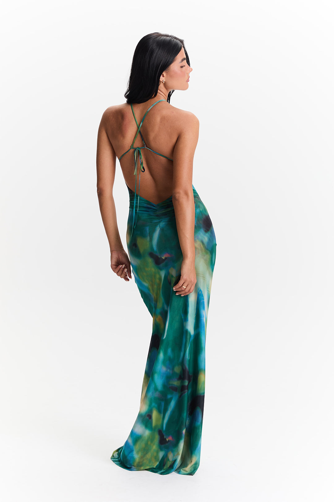 Vera Maxi Dress – Green Print
