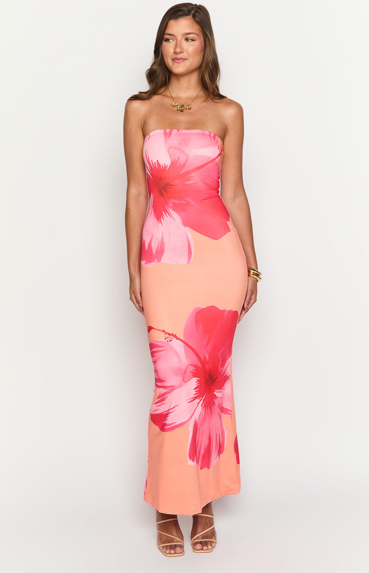 Arizona Maxi Dress – Orange Floral