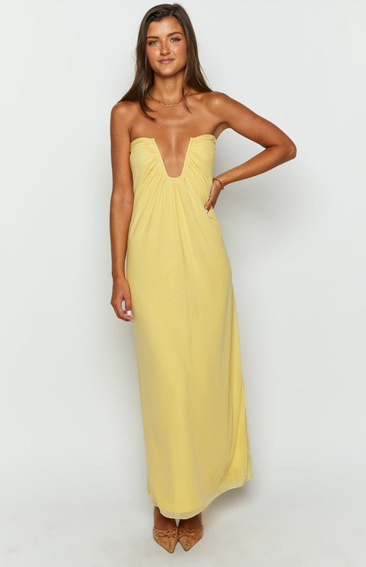 Braelyn Maxi Dress – Yellow