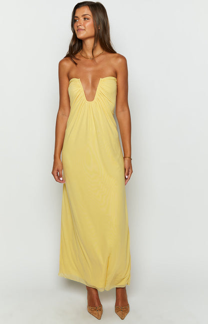 Braelyn Maxi Dress – Yellow