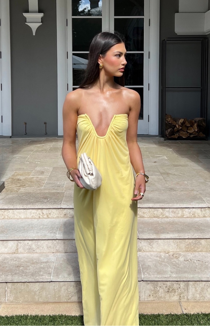Braelyn Maxi Dress – Yellow