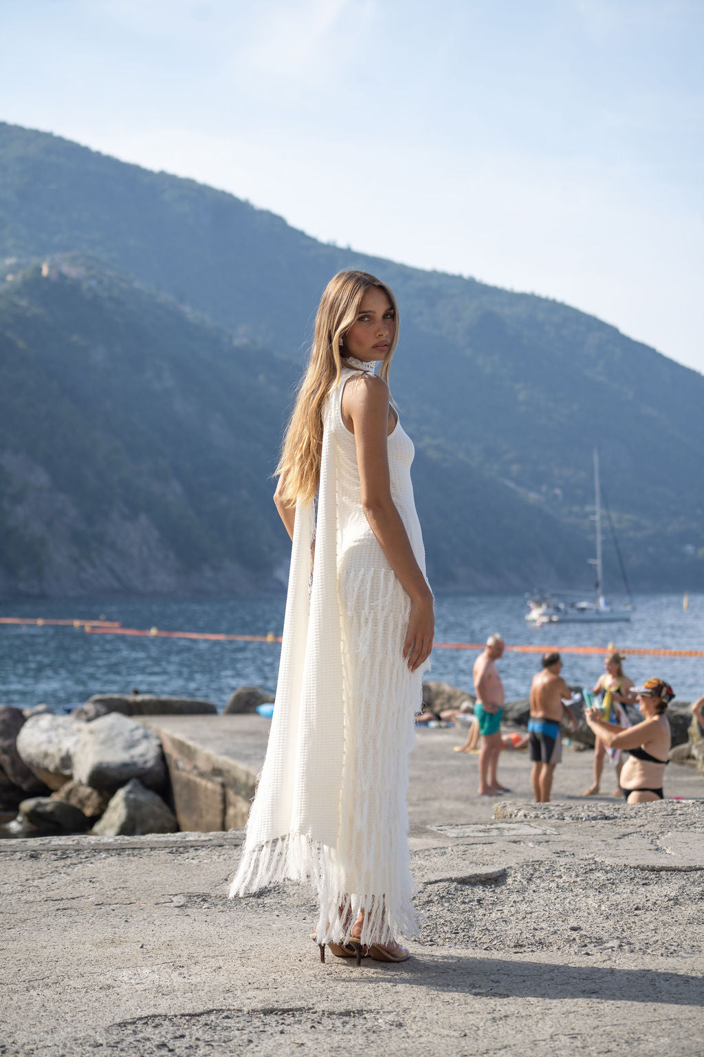 Phoebe Midi Dress – Ivory