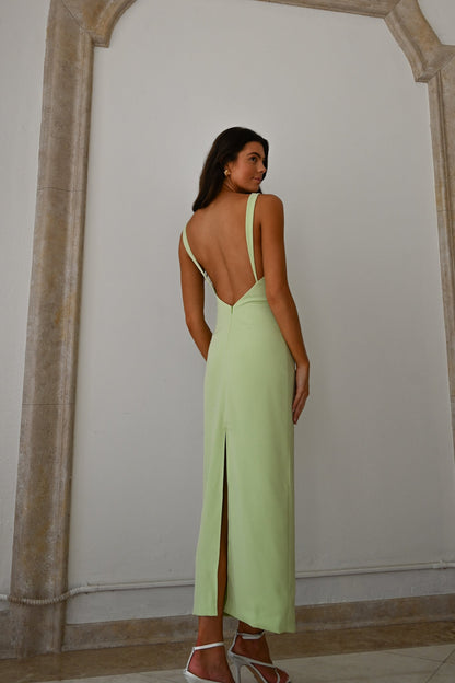 Remington Midi Dress – Pea Green