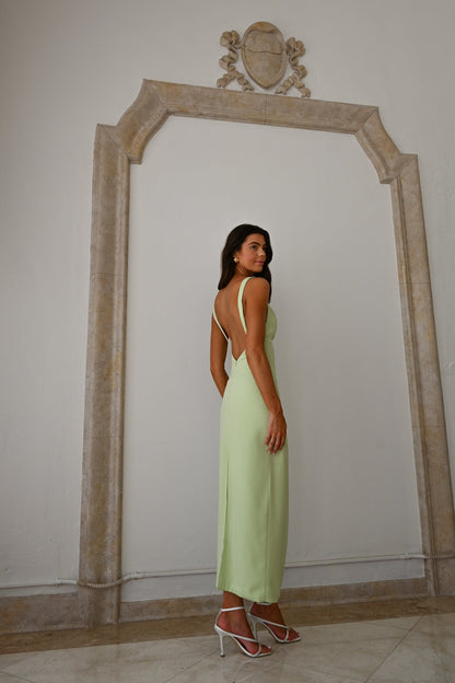 Remington Midi Dress – Pea Green