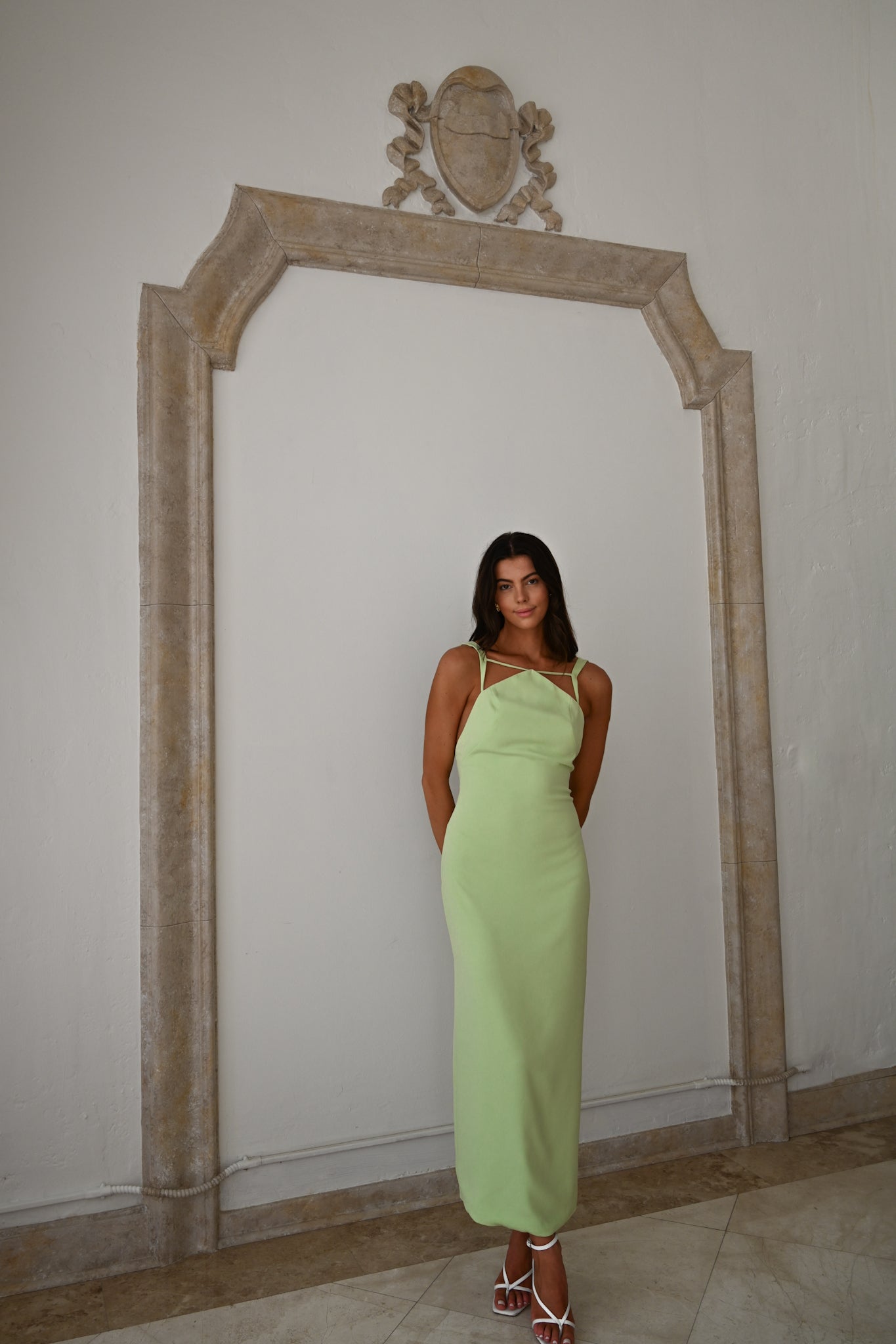 Remington Midi Dress – Pea Green