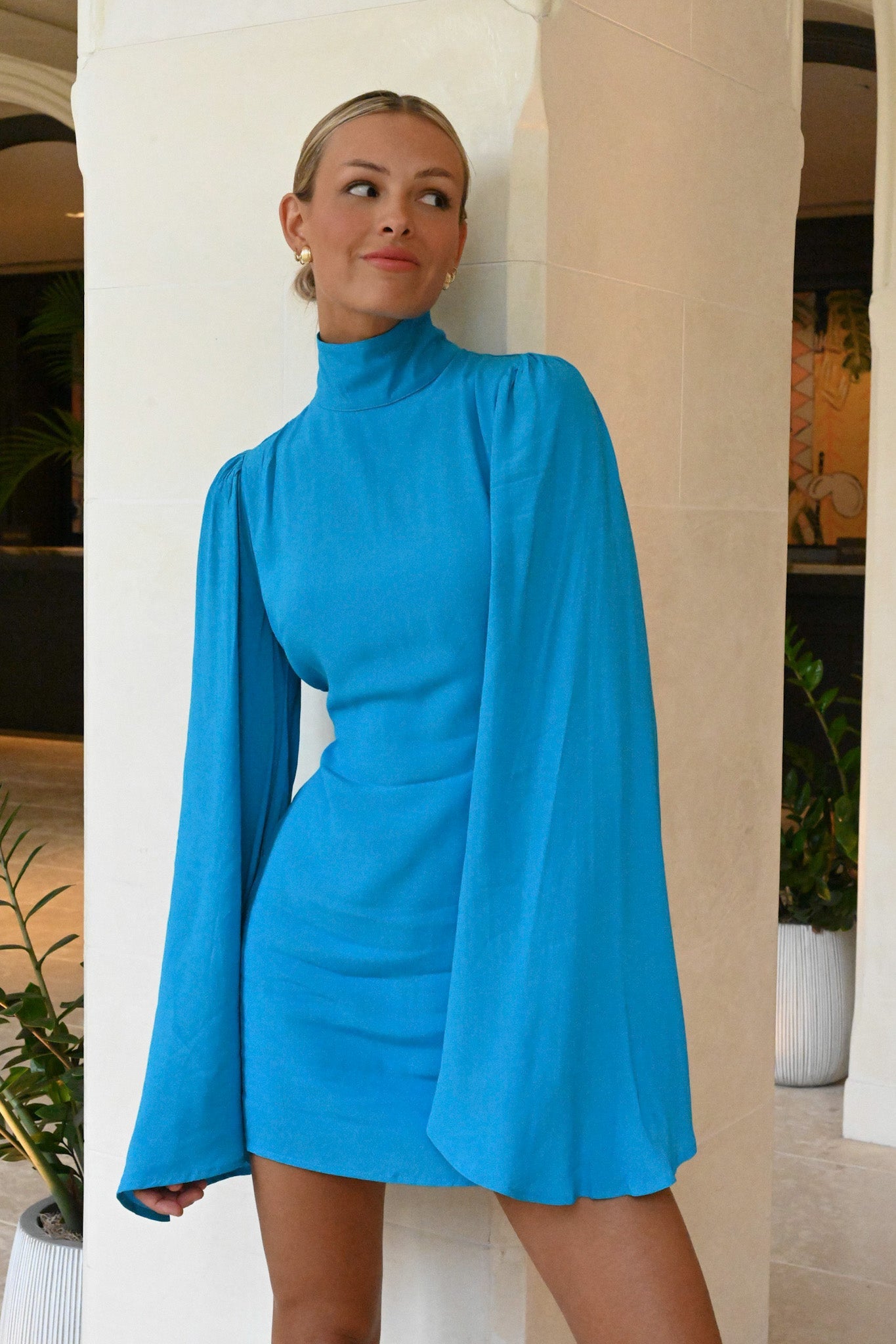 Raya Mini Dress – Teal