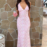 Farida Lace Maxi Dress – Pink