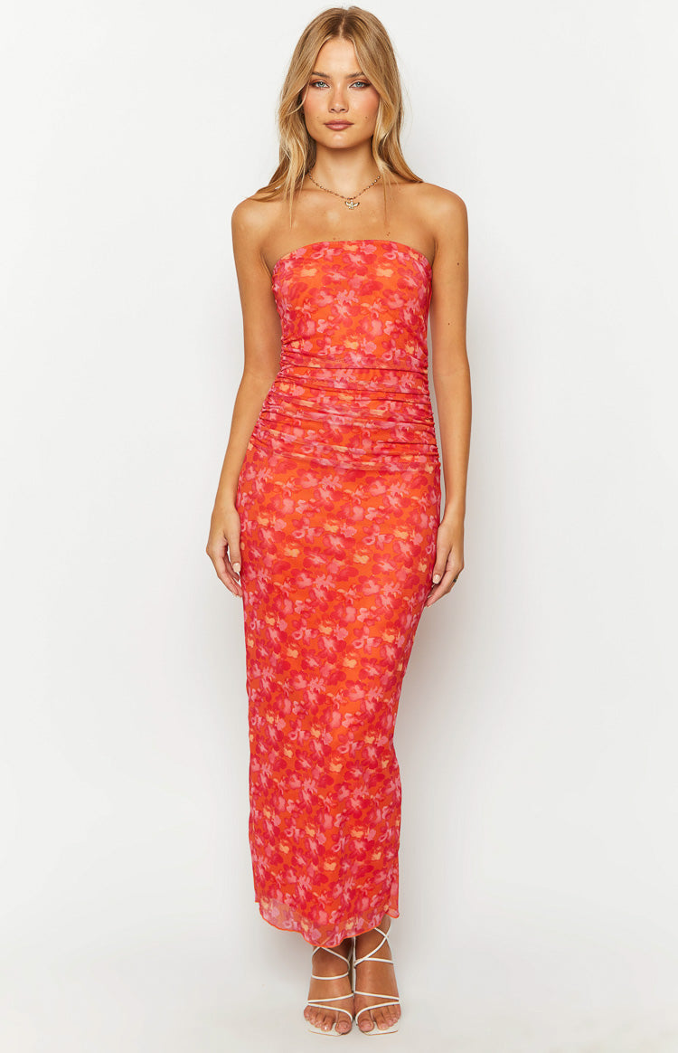 Imogen Maxi Dress – Orange Floral