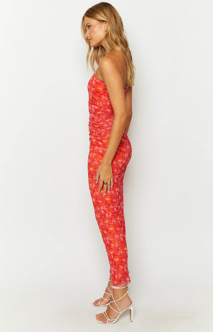 Imogen Maxi Dress – Orange Floral