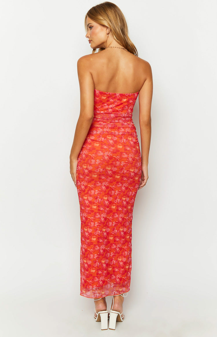 Imogen Maxi Dress – Orange Floral