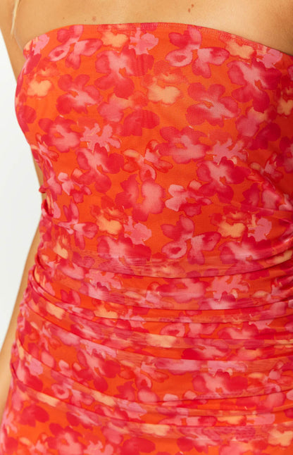 Imogen Maxi Dress – Orange Floral