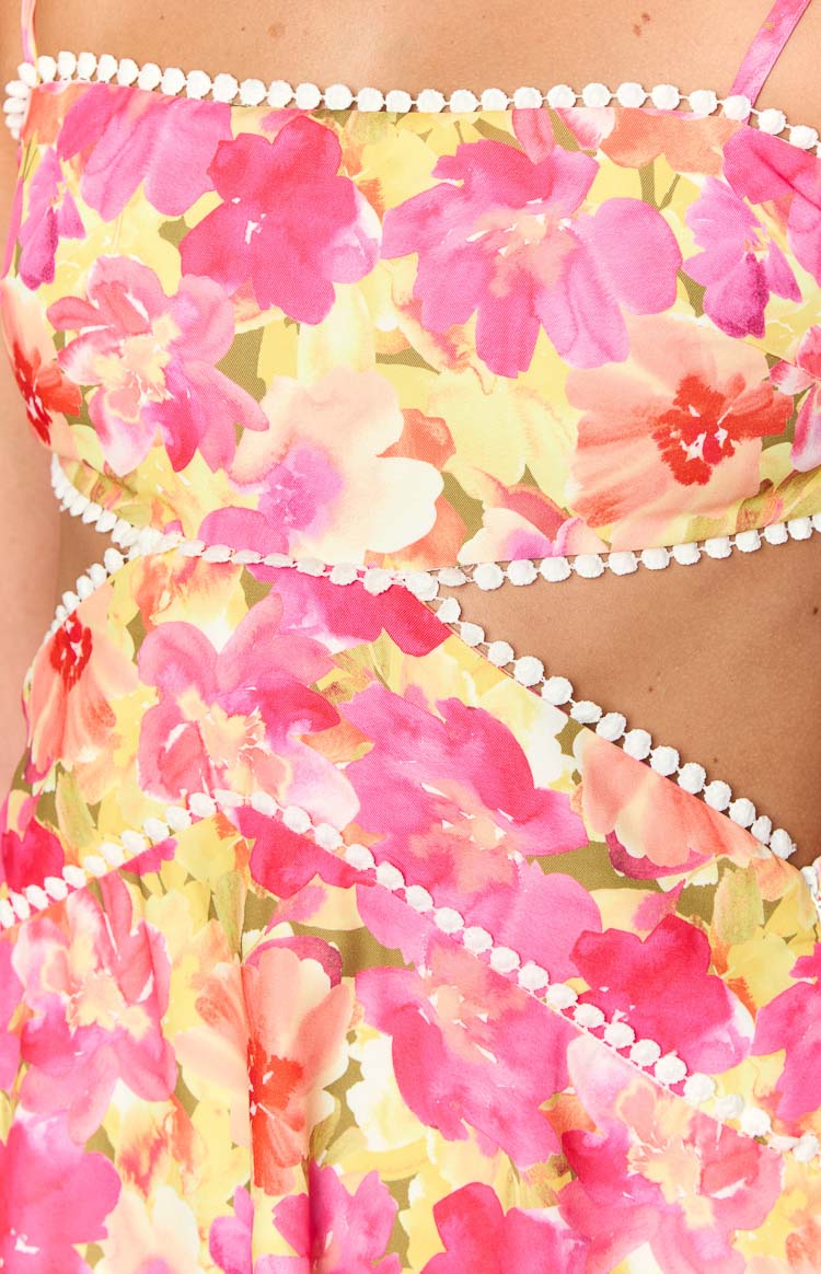 Josie Mini Dress – Yellow Floral