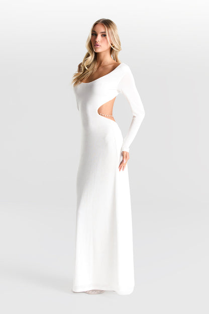Athena Pearl Dress - White