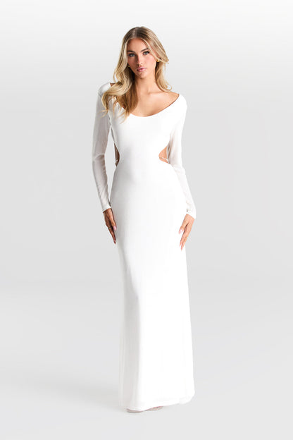 Athena Pearl Dress - White