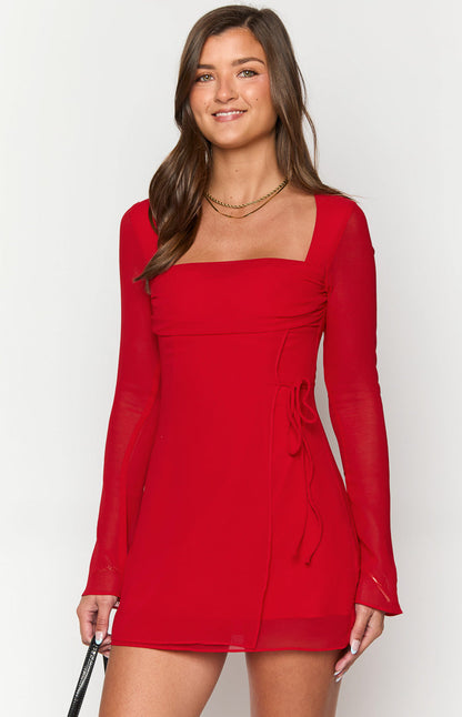 Lucy Mini Dress – Red