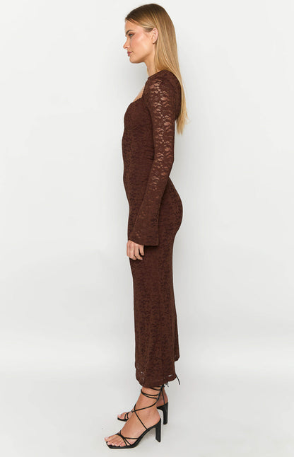 Camielle Maxi Dress – Brown