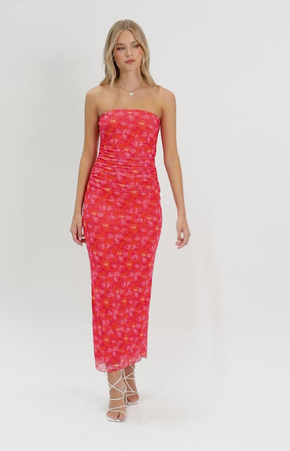 Imogen Maxi Dress – Orange Floral