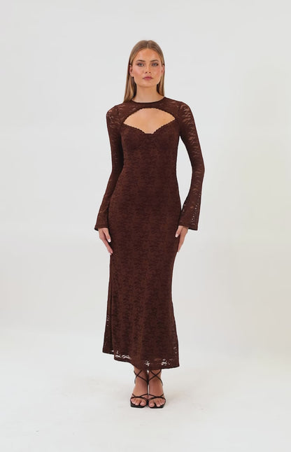 Camielle Maxi Dress – Brown