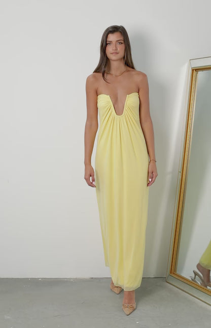 Braelyn Maxi Dress – Yellow