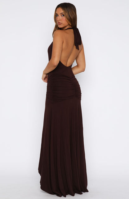 Grande Dame Maxi Dress - Chocolate